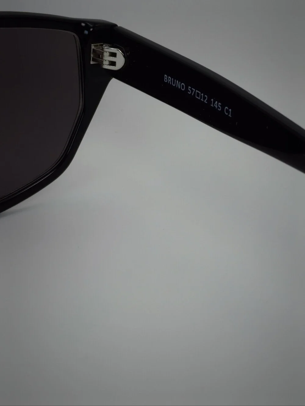 Bruno. Large All Gloss Black Shield Sunglasses. Good Sun Protection.